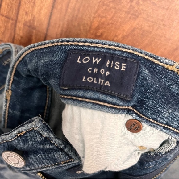 Lucky brand Womens low rise crop Lolita jeans Sz 6/28 button/zip - Picture 5 of 7